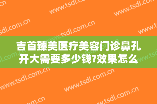 吉首臻美医疗美容门诊鼻孔开大需要多少钱?效果怎么样?