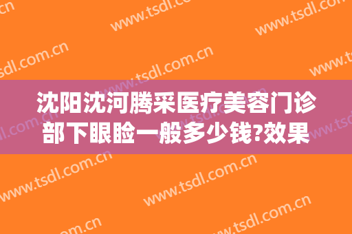 沈阳沈河腾采医疗美容门诊部下眼睑一般多少钱?效果怎么样?(沈阳沈河腾采医疗美容门诊部在哪里)