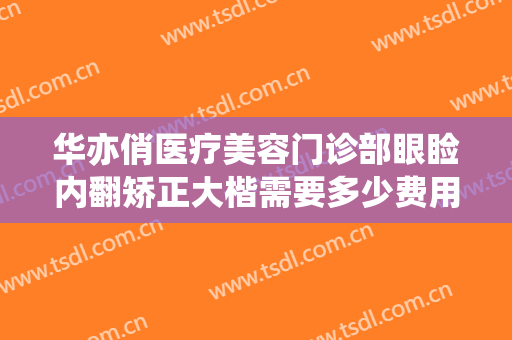 华亦俏医疗美容门诊部眼睑内翻矫正大楷需要多少费用?好不好?