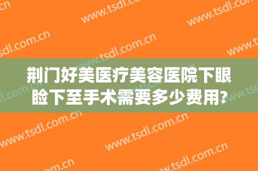 荆门好美医疗美容医院下眼睑下至手术需要多少费用?贵不贵?(荆州中心医院双眼皮手术价格)