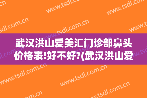 武汉洪山爱美汇门诊部鼻头价格表!好不好?(武汉洪山爱美汇整形美容怎么样)