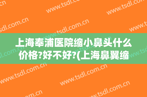 上海奉浦医院缩小鼻头什么价格?好不好?(上海鼻翼缩小手术的价格)