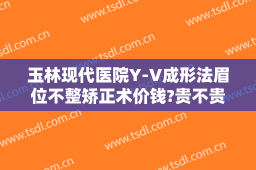 玉林现代医院Y-V成形法眉位不整矫正术价钱?贵不贵?