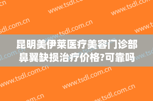 昆明美伊莱医疗美容门诊部鼻翼缺损治疗价格?可靠吗?(昆明伊莱美整形医院)
