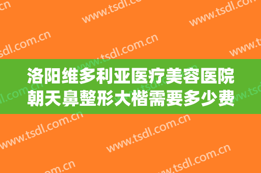 洛阳维多利亚医疗美容医院朝天鼻整形大楷需要多少费用?怎么样?(洛阳隆鼻整形医院)