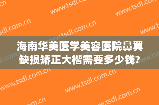 海南华美医学美容医院鼻翼缺损矫正大楷需要多少钱?贵不贵?(医美整形鼻子多少钱)