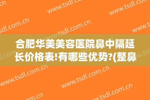 合肥华美美容医院鼻中隔延长价格表!有哪些优势?(整鼻子大概多少费用合肥)