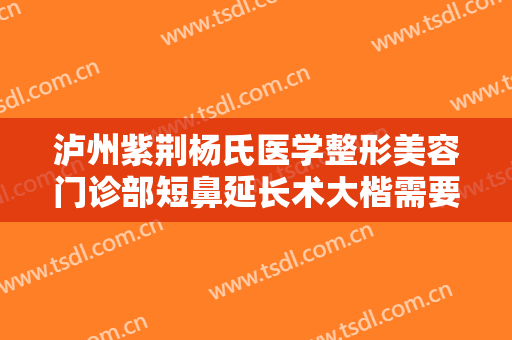 泸州紫荆杨氏医学整形美容门诊部短鼻延长术大楷需要多少费用?怎么样?