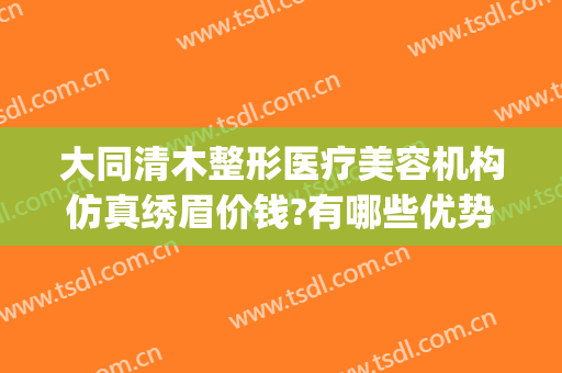 大同清木整形医疗美容机构仿真绣眉价钱?有哪些优势?(清木医疗美容整形怎么样)