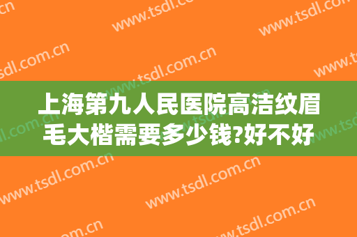 上海第九人民医院高洁纹眉毛大楷需要多少钱?好不好?(上海第九人民医院纹眉怎么样)