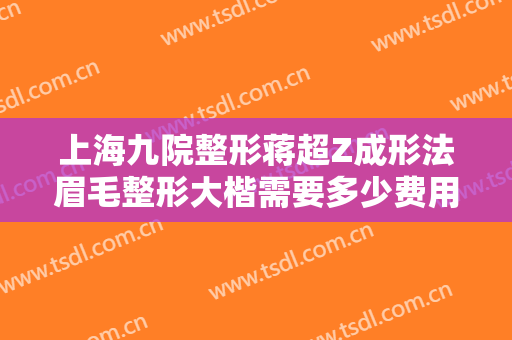 上海九院整形蒋超Z成形法眉毛整形大楷需要多少费用?靠谱吗?