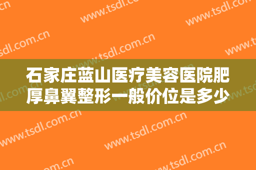 石家庄蓝山医疗美容医院肥厚鼻翼整形一般价位是多少费用?需要多久恢复?