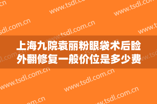 上海九院袁丽粉眼袋术后睑外翻修复一般价位是多少费用?可靠吗?(上海第九人民医院割眼袋医生推荐)