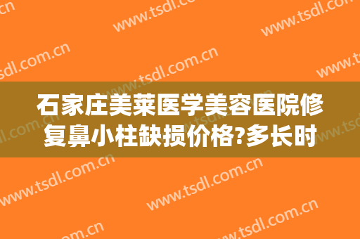 石家庄美莱医学美容医院修复鼻小柱缺损价格?多长时间恢复?(鼻小柱疤痕修复效果图)