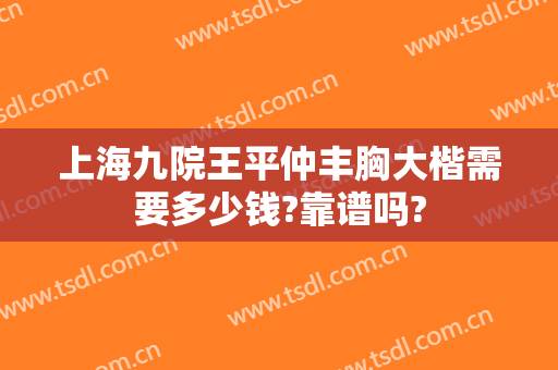 上海九院王平仲丰胸大楷需要多少钱?靠谱吗?
