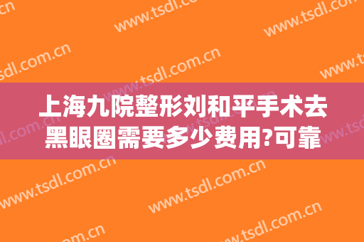 上海九院整形刘和平手术去黑眼圈需要多少费用?可靠吗?(上海九院去黑眼圈多少钱)