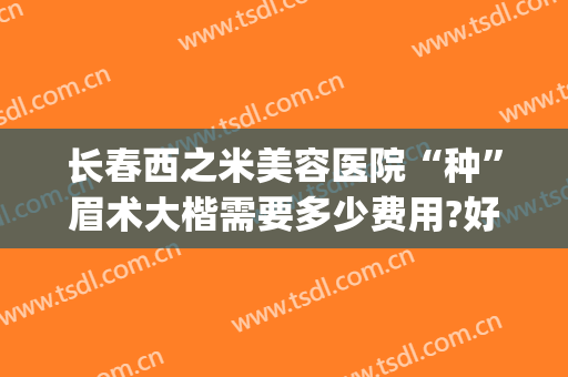 长春西之米美容医院“种”眉术大楷需要多少费用?好不好?(长春西之米美容医院怎么样)