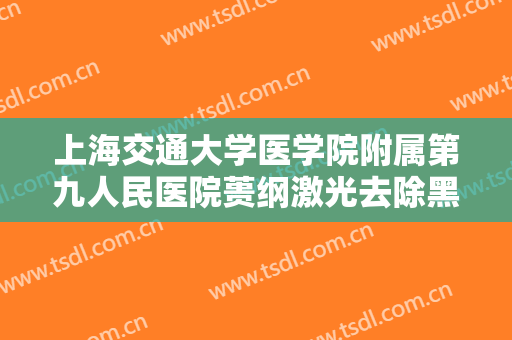 上海交通大学医学院附属第九人民医院蒉纲激光去除黑眼圈一般价位是多少钱?靠谱吗?