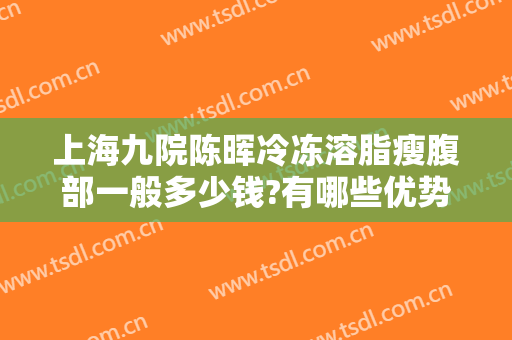 上海九院陈晖冷冻溶脂瘦腹部一般多少钱?有哪些优势?