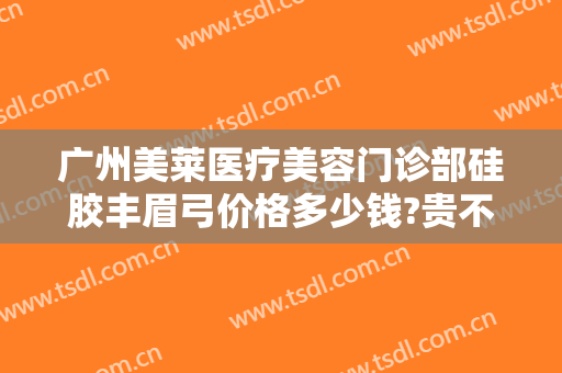 广州美莱医疗美容门诊部硅胶丰眉弓价格多少钱?贵不贵?