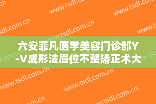 六安菲凡医学美容门诊部Y-V成形法眉位不整矫正术大楷需要多少钱?效果怎么样?