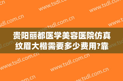 贵阳丽都医学美容医院仿真纹眉大楷需要多少费用?靠谱吗?(贵阳纹眉哪家医院好)