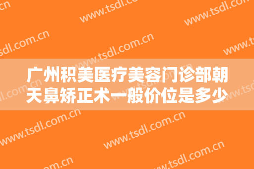 广州积美医疗美容门诊部朝天鼻矫正术一般价位是多少费用?有哪些优势?