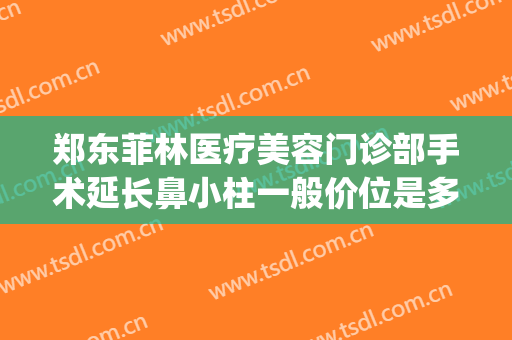 郑东菲林医疗美容门诊部手术延长鼻小柱一般价位是多少?靠谱吗?(郑州菲林整形开了多少年了)