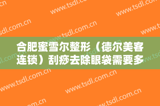 合肥蜜雪尔整形（德尔美客连锁）刮痧去除眼袋需要多少费用?靠谱吗?