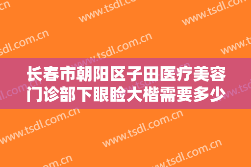 长春市朝阳区子田医疗美容门诊部下眼睑大楷需要多少费用?可靠吗?
