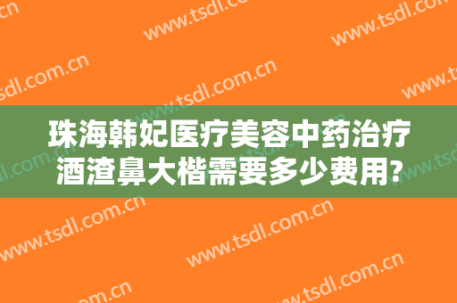 珠海韩妃医疗美容中药治疗酒渣鼻大楷需要多少费用?怎么样?