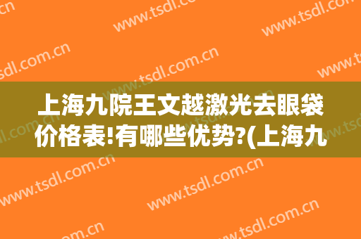 上海九院王文越激光去眼袋价格表!有哪些优势?(上海九院做去眼袋手术最好的主任医生)