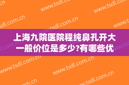上海九院医院程纯鼻孔开大一般价位是多少?有哪些优势?(上海九院整个鼻子多少钱)