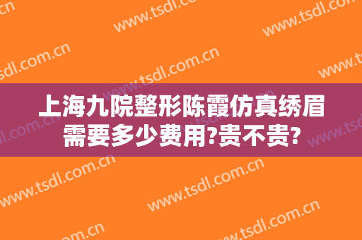 上海九院整形陈霞仿真绣眉需要多少费用?贵不贵?