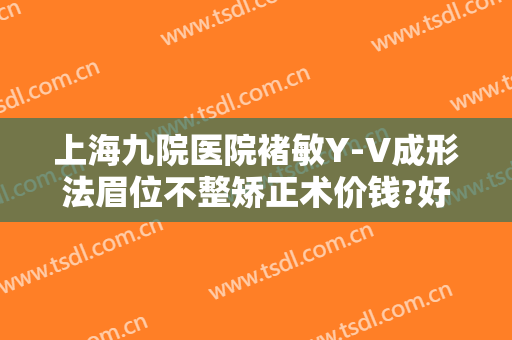 上海九院医院褚敏Y-V成形法眉位不整矫正术价钱?好不好?