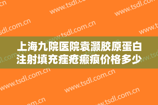 上海九院医院袁灏胶原蛋白注射填充痤疮瘢痕价格多少钱?怎么样?