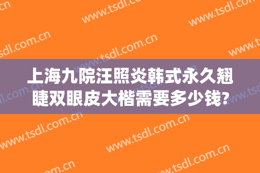 上海九院汪照炎韩式永久翘睫双眼皮大楷需要多少钱?贵不贵?(上海九院修复双眼皮价格)