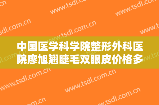 中国医学科学院整形外科医院廖旭翘睫毛双眼皮价格多少钱?多长时间恢复?