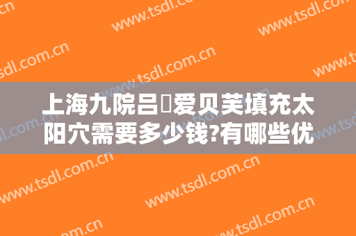 上海九院吕璘爱贝芙填充太阳穴需要多少钱?有哪些优势?
