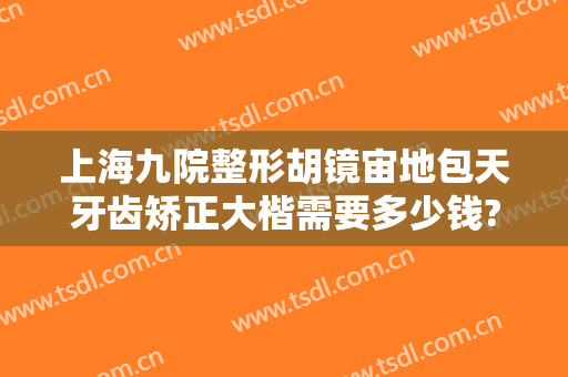 上海九院整形胡镜宙地包天牙齿矫正大楷需要多少钱?有哪些优势?