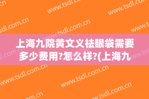 上海九院黄文义祛眼袋需要多少费用?怎么样?(上海九院割眼袋费用)