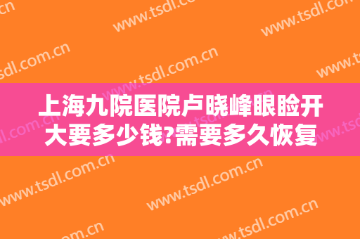 上海九院医院卢晓峰眼睑开大要多少钱?需要多久恢复?