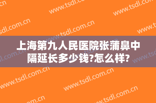 上海第九人民医院张蒲鼻中隔延长多少钱?怎么样?