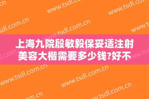 上海九院殷敏毅保妥适注射美容大楷需要多少钱?好不好?
