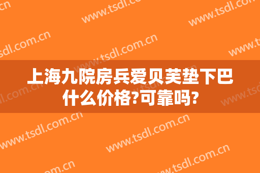 上海九院房兵爱贝芙垫下巴什么价格?可靠吗?