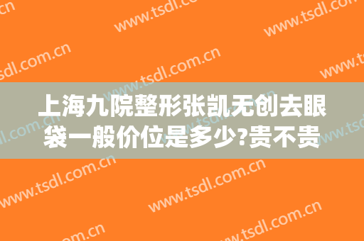 上海九院整形张凯无创去眼袋一般价位是多少?贵不贵?(上海九院微创去眼袋)