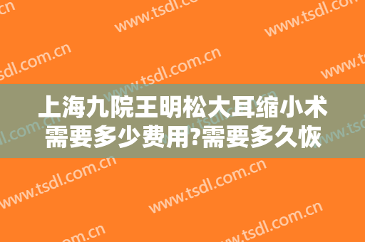 上海九院王明松大耳缩小术需要多少费用?需要多久恢复?