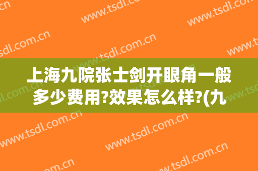 上海九院张士剑开眼角一般多少费用?效果怎么样?(九院 开眼角)