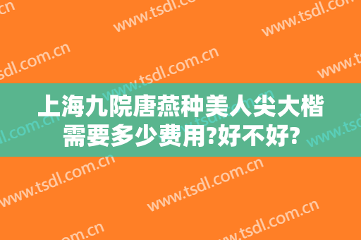 上海九院唐燕种美人尖大楷需要多少费用?好不好?