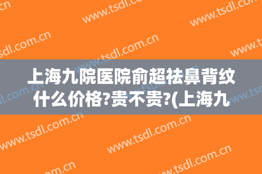 上海九院医院俞超祛鼻背纹什么价格?贵不贵?(上海九院整鼻子最好的医生)